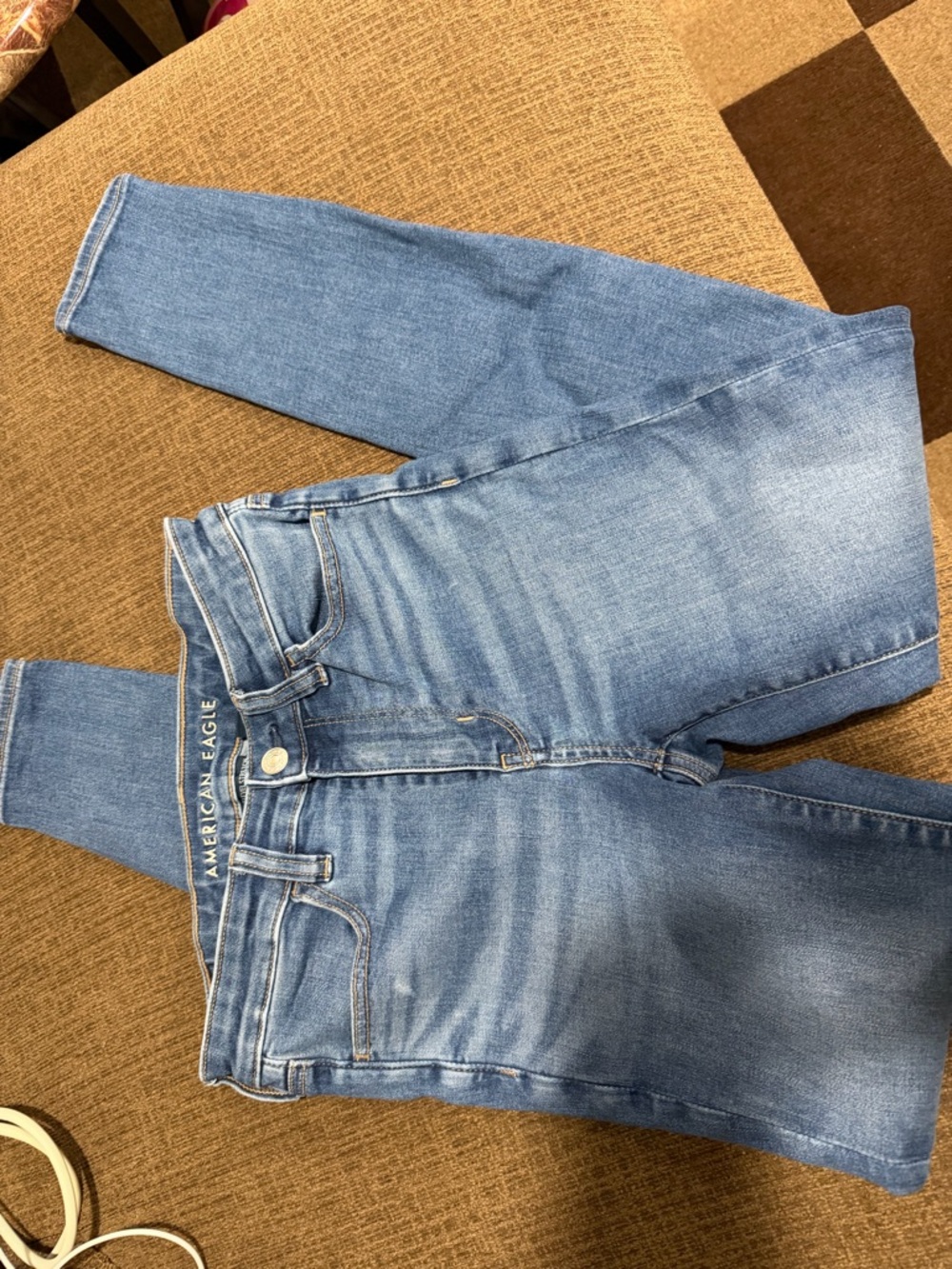American Eagle Outfitters Dark Blue High-Rise Jeggings